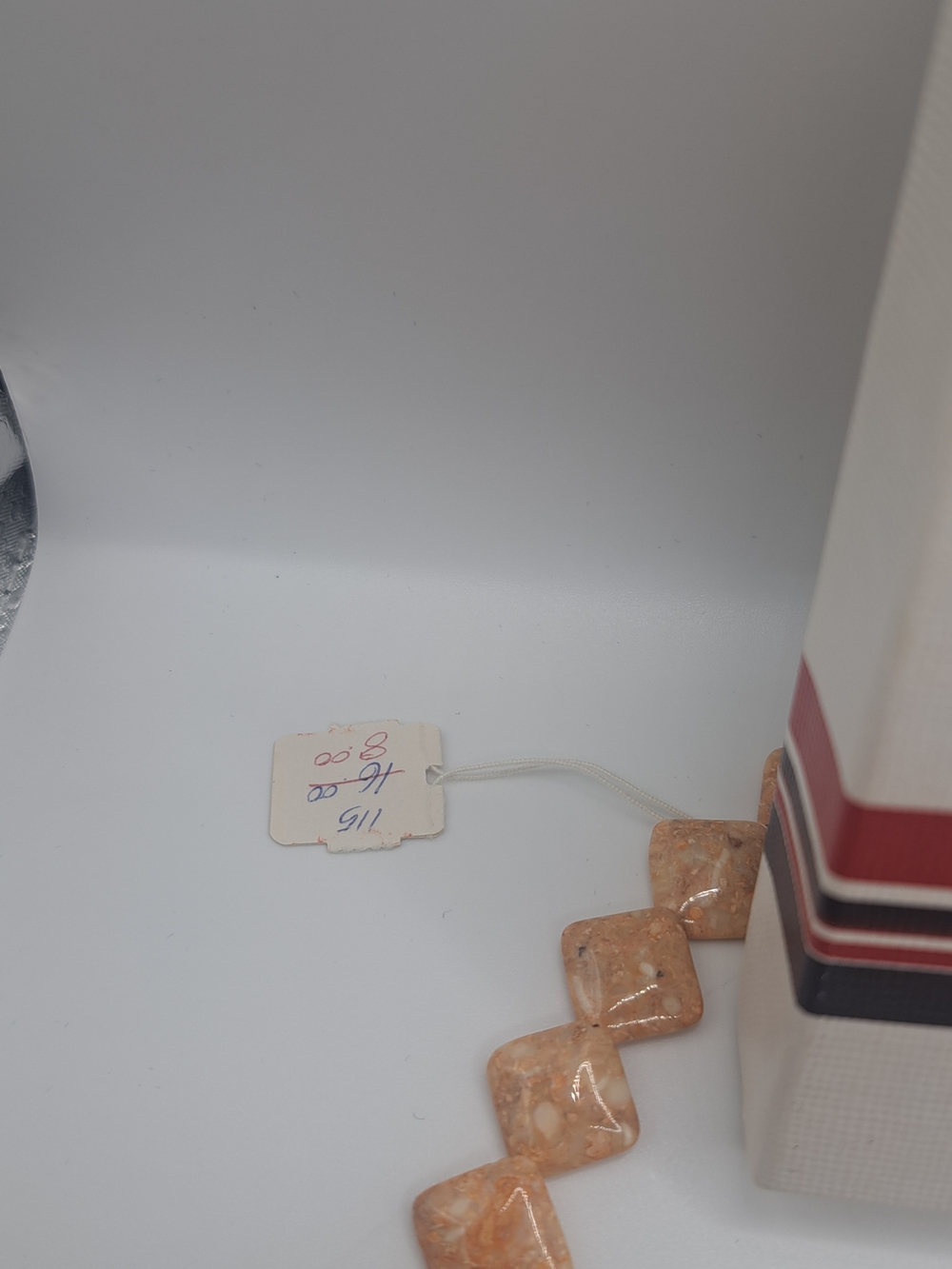 Vintage Eaton Genuine Stone Necklace & Earrings Set w/ Original Box & Tags - Picture 11 of 11